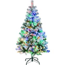 Homcom 4.5ft Artificial Flocked with Snow Branches Christmas Tree