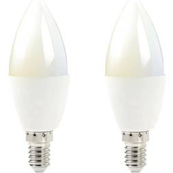 B&Q 2x WiFi Colour Change LED Light Bulb 4.5W E14 Warm Cool White Mini Dimmable Lamp