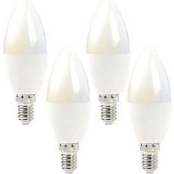 B&Q 4x WiFi Colour Change LED Light Bulb 4.5W E14 Warm Cool White Mini Dimmable Lamp