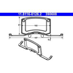 ATE Feder, bremssattel vorne 11.8116-0126.2