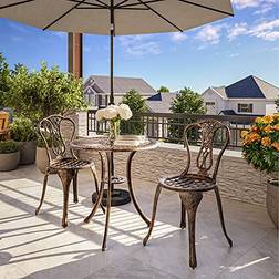 Belleze 3 Umbrella Bistro Set