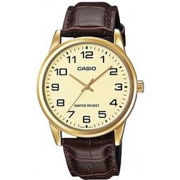 Casio analog mit Leder Armband MTP-V001GL-9B
