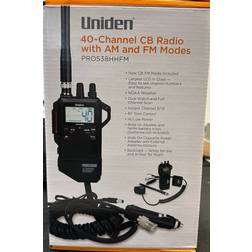 Uniden pro538hhfm black 40-channel weatherband handheld cb radio handset