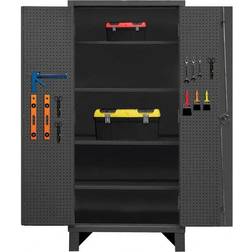 Durham Heavy Duty Pegboard & Shelf Cabinet HDCP243678-PB32-4S95 12 Gauge 36-3/16"Wx24-1/16"Dx78"H