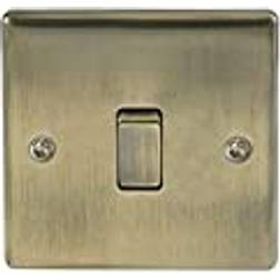 BG Electrical 1-Gang 2-Way Metal Antique Brass Light Switch