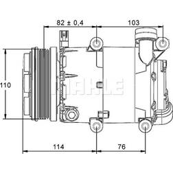 Mahle kompressor, klimaanlage acp 864 000p