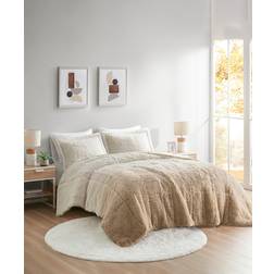 Intelligent Design Brielle Soft & Ombre Shaggy Long Bedspread Brown