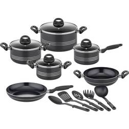 GSW Milano Nero Cookware Set with lid 15 Parts