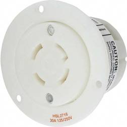 HUBBELL HBL2716 30A Flanged Twist-Lock Receptacle 3P 4W 125/250VAC