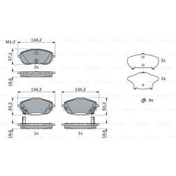 Bosch bremsbelag 0 986 494