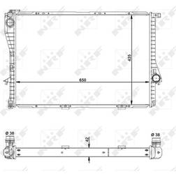 NRF Radiator 55322 Aluminium 650 435 42