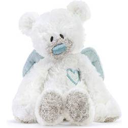 Demdaco Plush Rattle 9.5'' Blue Guardian Angel Bear Rattle