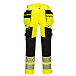 Portwest DX4 Hi-Vis Detachable Holster Pocket Trousers - Yellow/Black