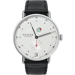 Nomos Glashütte Metro Datum Gangreserve Sapphire Crystal White