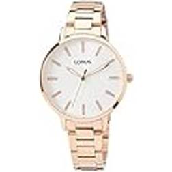 Lorus Damen-Uhr Quarz Goldauflage mit Metallband RG220VX9