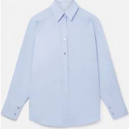 Stella McCartney Cotton Poplin Wide Sleeve Shirt Light Blue