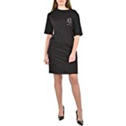 Armani Exchange Damer Studded Icon Logo T-shirt Casual Klänning - Svart