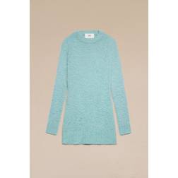 Ami Paris Brushed alpaca dress aquamarine