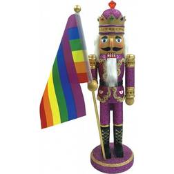 Santa's Workshop Pride with Rainbow Flag Nutcracker