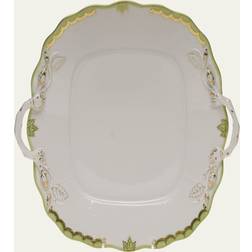 Princess Victoria Green Square Cake Plate