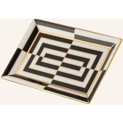 Jonathan Adler Op Art Rectangle WHITE/BLACK Serving Tray