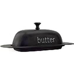 AuldHome Design Contemporary Black Modern Butter Dish