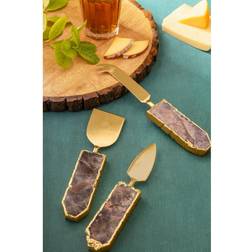 GAURI KOHLI Brittany Amethyst Set Cheese Knife