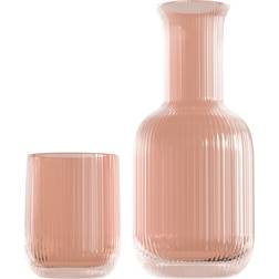 American Atelier Bedside with Tumbler/Lid Blush Water Carafe