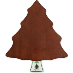 Spode Christmas Tree Green Trim Wood Tree Shaped Cheese Board