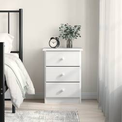 vidaXL white, 3 Drawer Bedside Table
