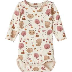 Name It Baby Printed Bodysuits - Peyote Melange