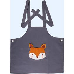 ThreadBear Fox Linen Apron Blue