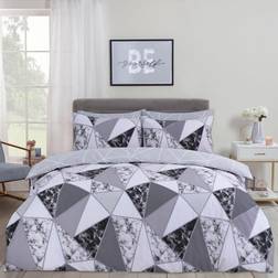 Dreamscene Marble Single Marble Duvet Cover Grey