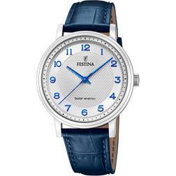 Festina F20660/1 Solar Energy Leather Wristwatch