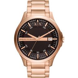 Armani Exchange 3-Hand Date Rose Gold-Tone Watch, Rose Gold, Men