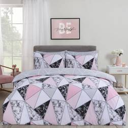 Dreamscene Blush Marble Marble Duvet Cover Grey