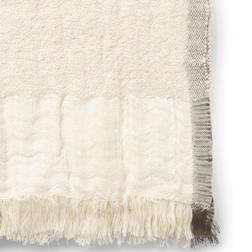 ferm LIVING Weaver Throw Tæppe Beige, Hvid (170x130cm)