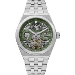 Ingersoll 1892 The Broadway Automatic Green and Silver Bracelet, Silver, Men