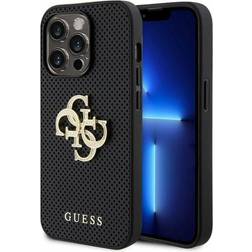 Guess iPhone 15 Cover Perforated Glitter Sort