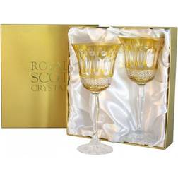 Royal Scot Crystal Belgravia 2 Amber Wine Glass