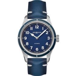 Montblanc 1858 Herrklocka 126758 Blå/Läder Ø40 mm