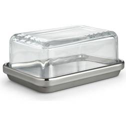 Alessi Steel Mirror Polished Serving 16.5cm W X 11.5cm L X 7cm H Butter Dish