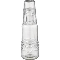 APS Glas Karaffel 1L Med Glas Låg Vandkaraffel