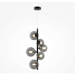 Maytoni Dallas Modern 6 Light Bar Ceiling Light Black G9 Pendant Lamp