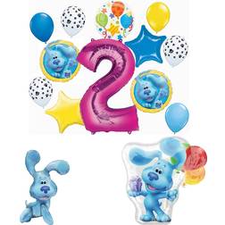 Blue's clues 2nd birthday party supplies blue the dog table topper balloon bo