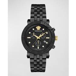 Versace V-Chrono Classic Black Bracelet 45MM