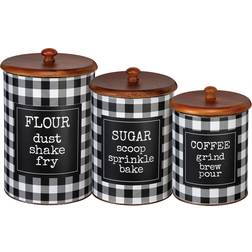 Primitives by Kathy Buffalo Check Flour Sugar Kitchen Container