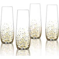 Fitz and Floyd & Confetti Stemless Champagne Glass