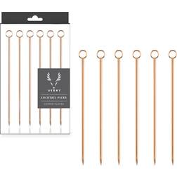 Viski Copper Cocktail Picks Bar Set