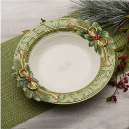 Fitz and Floyd Holiday Green Serving Bowl